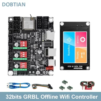 Makerbase mks dlc32 v2.1 controlador offline 32bits esp32 wifi grbl tft tela de toque para máquina de gravação a laser de mesa