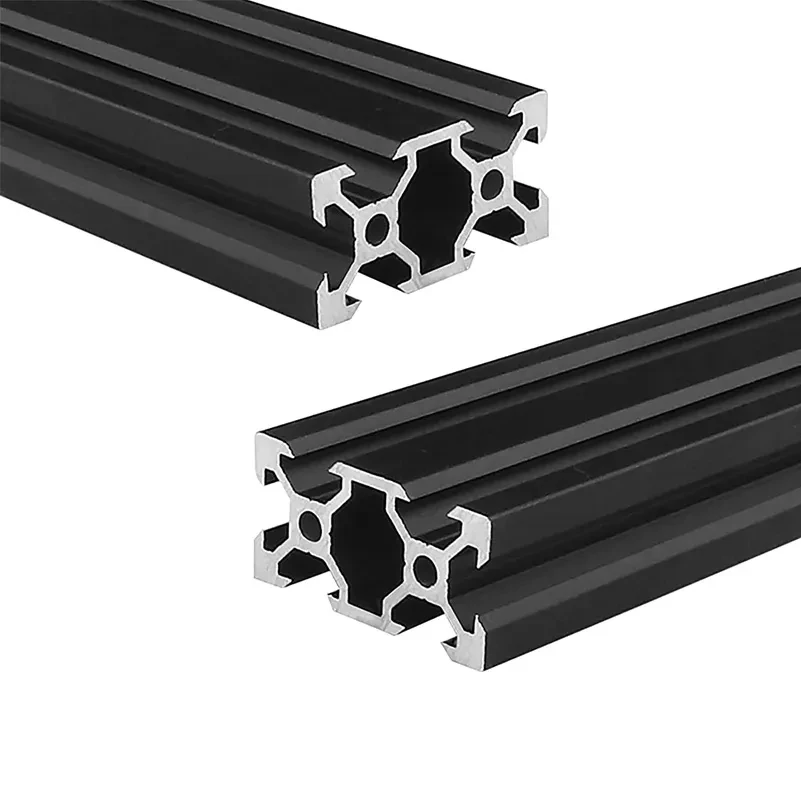 2 peças openbuilds 2040 v-slot perfil de alumínio 100mm-550mm extrusão de alumínio preto/prata 20x40mm para peças de impressora 3d cnc - Image 5