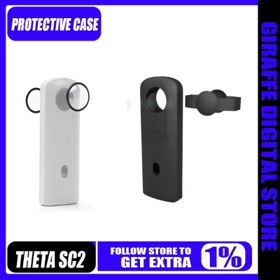 Adequado para ricoh theta sc2 360 câmera esportiva silicone capa protetora lente espelho protetor quadro capa acessórios preto vermelho