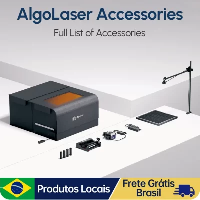 AlgoLaser Acessórios Gravador a laser Kit de extensão de rolo rotativo Bomba de ar Purificador Câmera Capa de proteção Plataforma de favo de mel