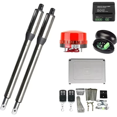 400KGS Automatic Gate Motor Dual Swing Gate Opener With Solar Panels