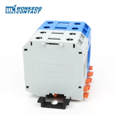 UKH-50 High-Current Din Rail Terminal Block, 25-50mm² Wire Screw Connection Universal Electrical Connector 1000V/150A UK UKH50