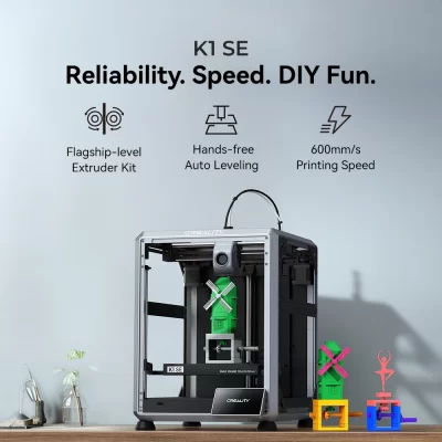 Creality K1 SE 3D Printer 600 mm/s Printing Speed Core XY Auto Leveling Dual-Gear Direct Extruder Full Metal Upgraded K1