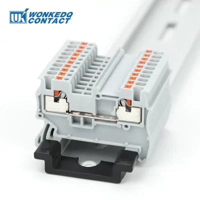 PT-1.5 Push-in Electrical Terminal Block, Din Rail Wire Connector, Spring Feed-Through Strip Cable Plug PT1.5, 1.5mm