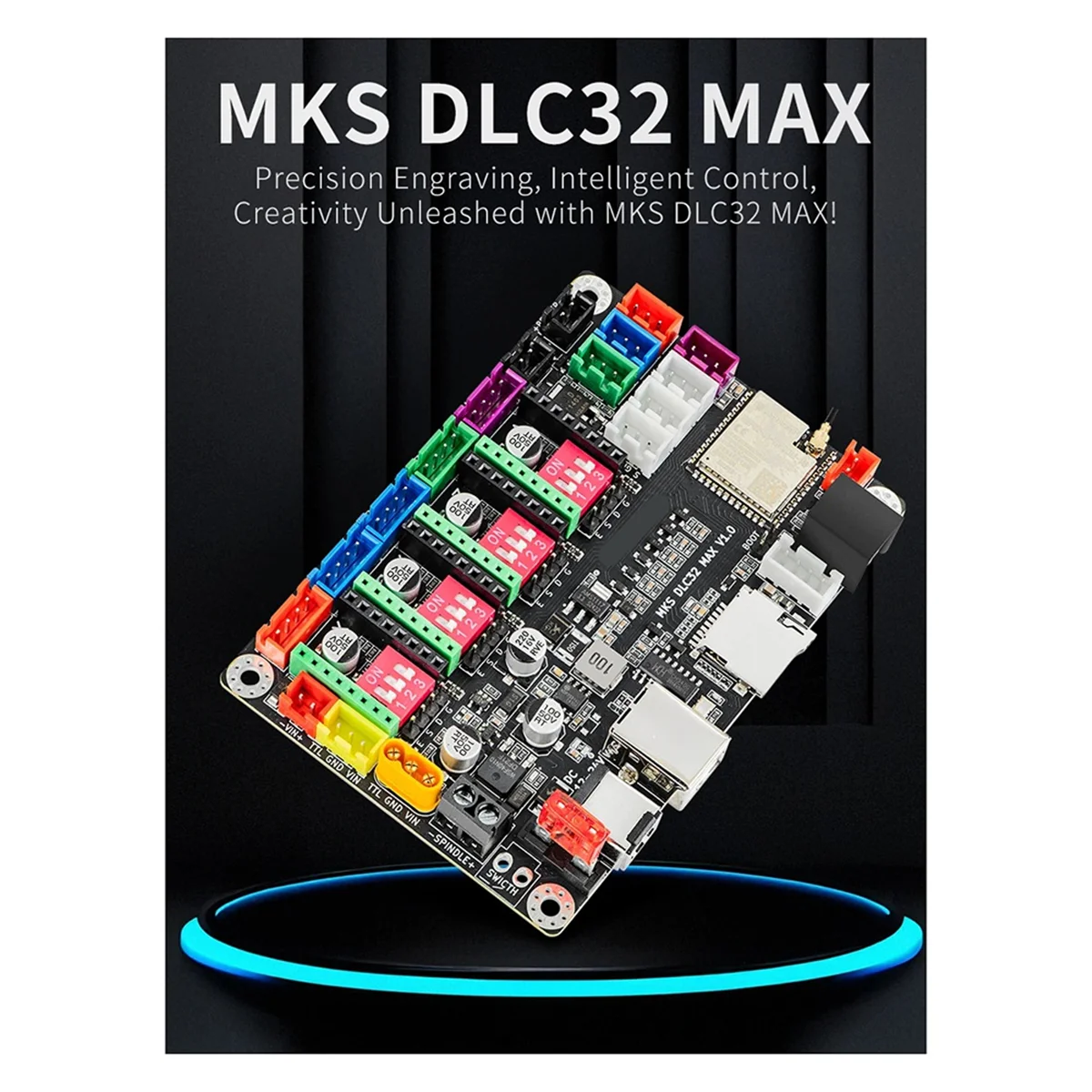 Placa roteadora cnc a79g mks dlc32 max, máquina de gravação a laser, 4 controladores, carpintaria, gravador a laser, placa-mãe - Image 2