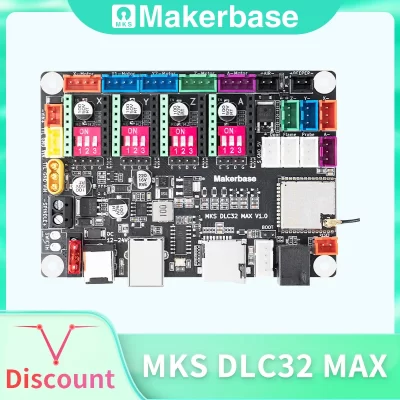Makerbase mks dlc32 max placa de gravação a laser cnc & controlador de gravação a laser 60w gravação a laser eixo a gravura rotativa