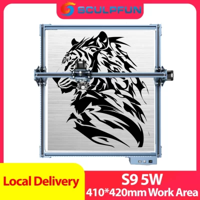 Sculpfun s9 gravador a laser 90w máquina de corte de gravura de alta precisão para madeira metal acrílico vidro diy ferramenta 400*410mm área