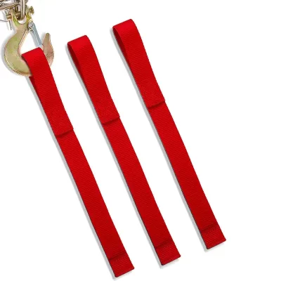 1/3x guincho vermelho resistente gancho puxar cinta laços de proteção corda de reboque, acessório de caminhão atv utv