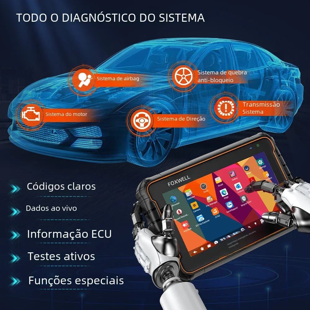 Foxwell gt60 obd2 ferramenta de diagnóstico todo o sistema leitor de código de carro bidirecional 24 redefinição profissional obd 2 scanner automotivo - Image 4