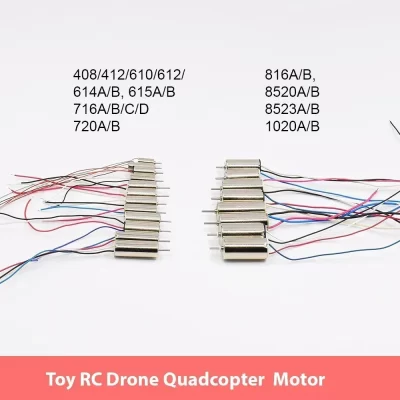 Mini motor coreless dc 3v-3.7v 408,412,612,615,716,720,816,8520,8523,1020 motor de aeronave drone rc magnético forte de alta velocidade