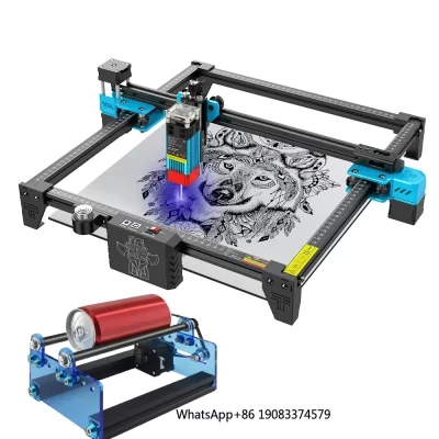 Twotrees TTS-55 Mini CNC Wood Diode Engraving Machine Multi-Color Laser Cutting for Home Use Supports DXF and DST Formats