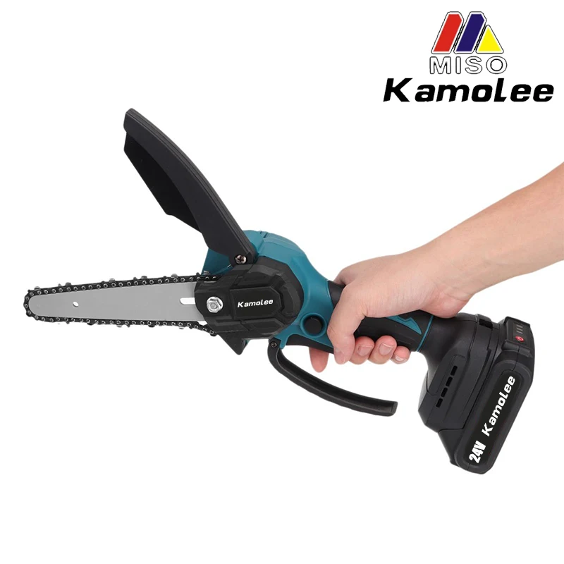 Kamolee Serra elétrica sem escova de 8 polegadas Mini motosserra Cortador de madeira Ferramenta elétrica de poda de jardim - Image 2