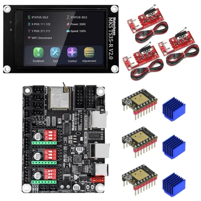 Makerbase mks dlc32 v2.1 placa de controle controlador offline 32bit placa-mãe esp32 wifi ts24/ts35 tela para gravador a laser cnc