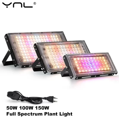 Led cresce a luz 50w 100 150 220v planta lâmpada led espectro completo para sementes de estufa flor hidropônica planta crescimento iluminação