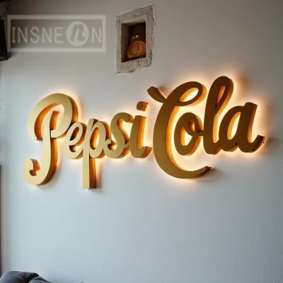 Sinal de metal 3D retroiluminado por LED personalizado para vitrine de negócios ao ar livre à prova d'água iluminada letras exibição de publicidade
