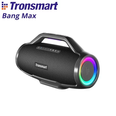 [do brasil] Alto-falante Bluetooth Tronsmart Bang Max com sistema de som de 3 vias, 130 W, sincronização de mais de 100 alto-falantes, controle de APP, entrada de guitarra/mic