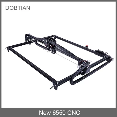 CNC 6550 New black 2-Axis Engraving Machine Work Area 65*50cm 20w Laser Engraver With Emergency Stop For Cut Wood MDF