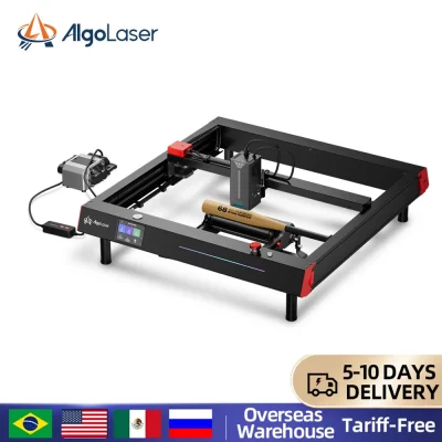 AlgoLaser Delta 22W Gravador e Cortador a Laser Corte 0,05mm Metal e Gravar Centenas de Cores em Aço Metal Tela Sensível Ao Toque de 3,5"