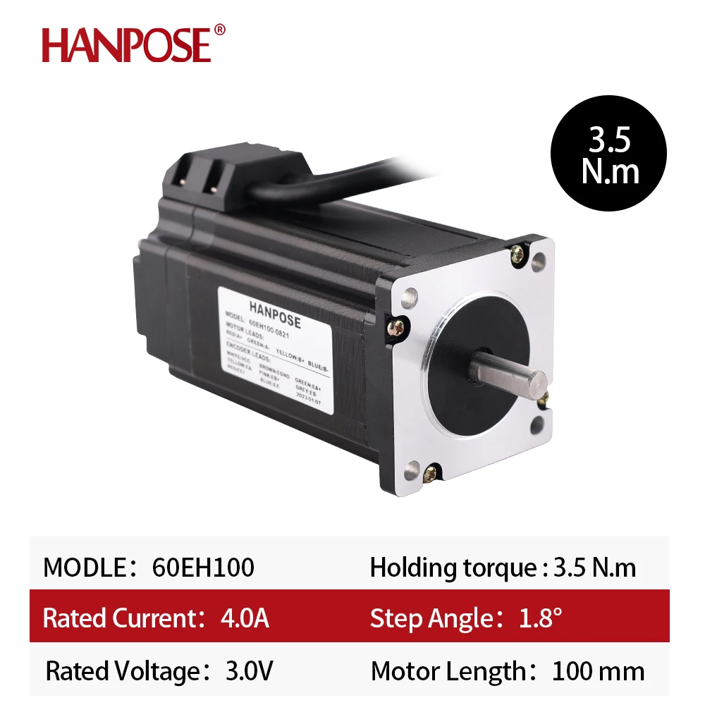 Servo motor de passo nema24 60eh100 + CL57-BK cncstepper driver 4.0a 2.8n.m kit controlador de motor híbrido motor de passo de circuito fechado - Image 2