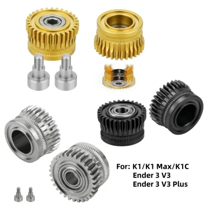 K1C Extruder Gear Kits All-Metal Filament Drive Gears for Creality K1SE/K1C/K1/K1MAX 3D Printer