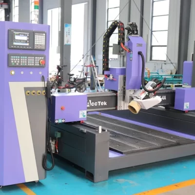 AccTek China 2040 Atc Anc Router 4 Axis 3d Eps Foam Sofa Carving 4th Axis Wood Engraving Machine Swing Spindle 180