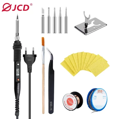 Jcd 60w/80w ferro de solda elétrica temperatura ajustável display digital ferramentas de reparo de soldagem eletrônica com ferro de estanho de solda