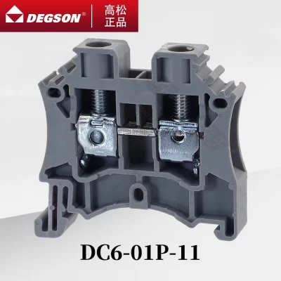 10Pcs DEGSON D-DC6-01P-11-00ZH DC6-PE-01P-1C Screw Type DIN RAIL TERMINAL BLOCKS PHOENIX CONTACT FEED-THROUGH UK6N 1000V 41A