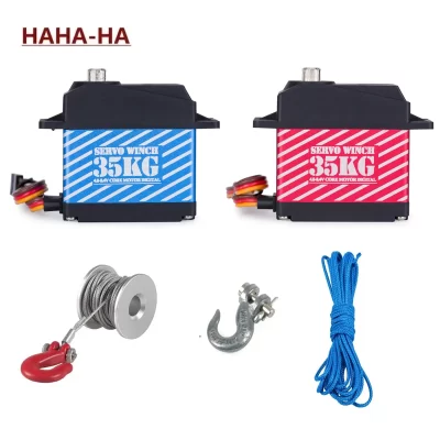 Impermeável High Torque Digital Servo Winch e gancho Trailer para RC Car, modelo de barco, caminhão, robô, atualização DIY, 35kg, 360 °