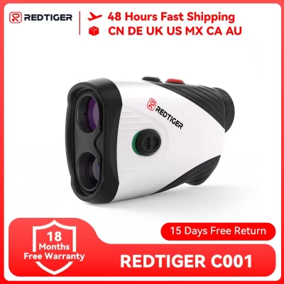 Redtiger telêmetro de golfe com inclinação 1000m 1200 jardas laser range finder golfe 7x ampliação recarregável range finder