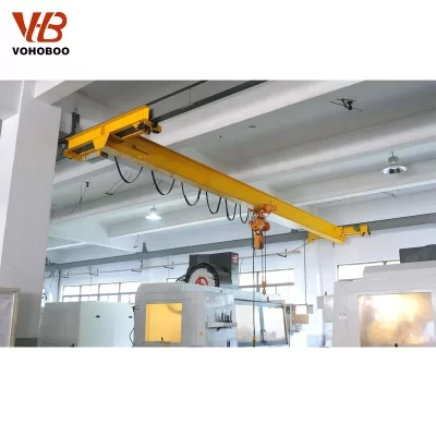 Cabeçote baixo europeu eletromagnético de feixe único, ponte de viagem de 5 toneladas, guindaste aéreo Eot