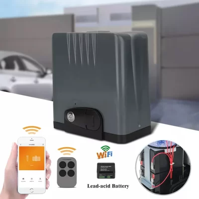 Solar WiFi Remote Control 1000KG Electromagnetic Limit Automatic Sliding Door Opener 24V Gate Operator with AC Transformer