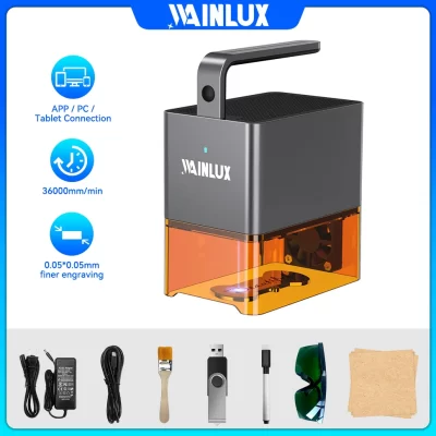 WAINLUX-Mini Máquina A Laser Portátil, Impressora De Marcação De Jóias, Gravador A Laser Portátil, Casa DIY, Acrílico, Metal, Vidro, Z4, 600 mm/s