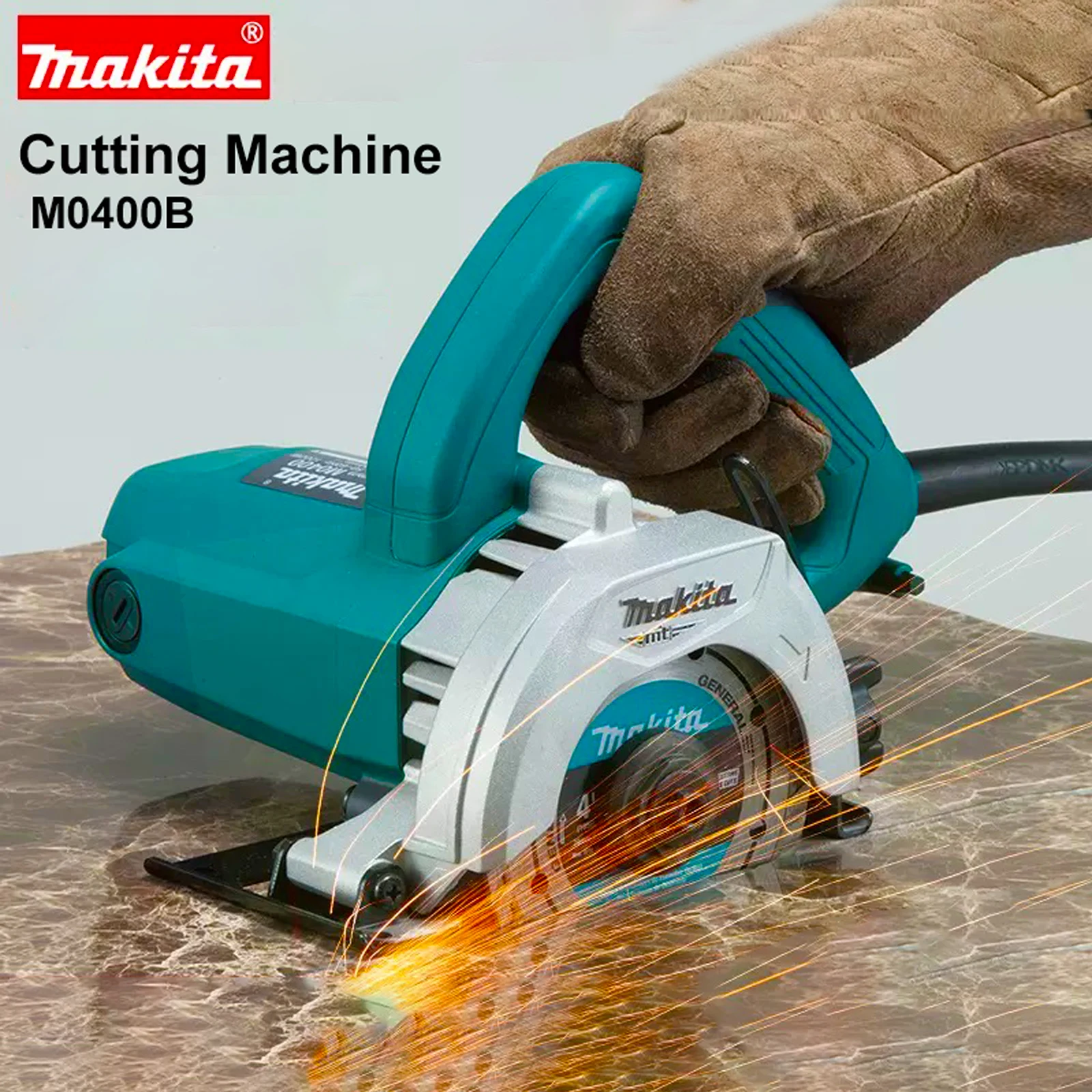 Makita-Serra de corte multifuncional para sulco de parede, serra manual para telhas, pedra, mármore, material do perfil, máquina de corte, M0400B, 1200W