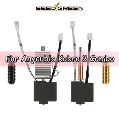 Para anycubic kobra 3 combo hotend com bocal de quebra de calor termistor bloco aquecedor de garganta para anycubic kobra3 cabeça de impressão extremidade quente