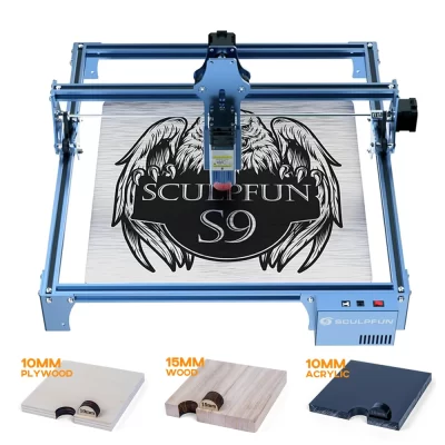 Sculpfun s9 90w efeito máquina de gravação a laser ultra-fino laser acrílico madeira aço inoxidável gravador máquina de corte 420/915x410mm