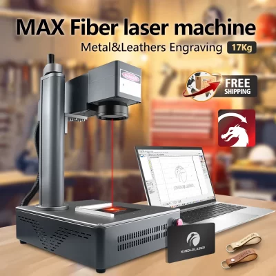 KINDLELASER 20W Gravador Máquina Laser de Fibra para CNC DIY Rápido Mini Logo Mark Impressora Funcionando com Jóias Plástico Metal Cerâmica
