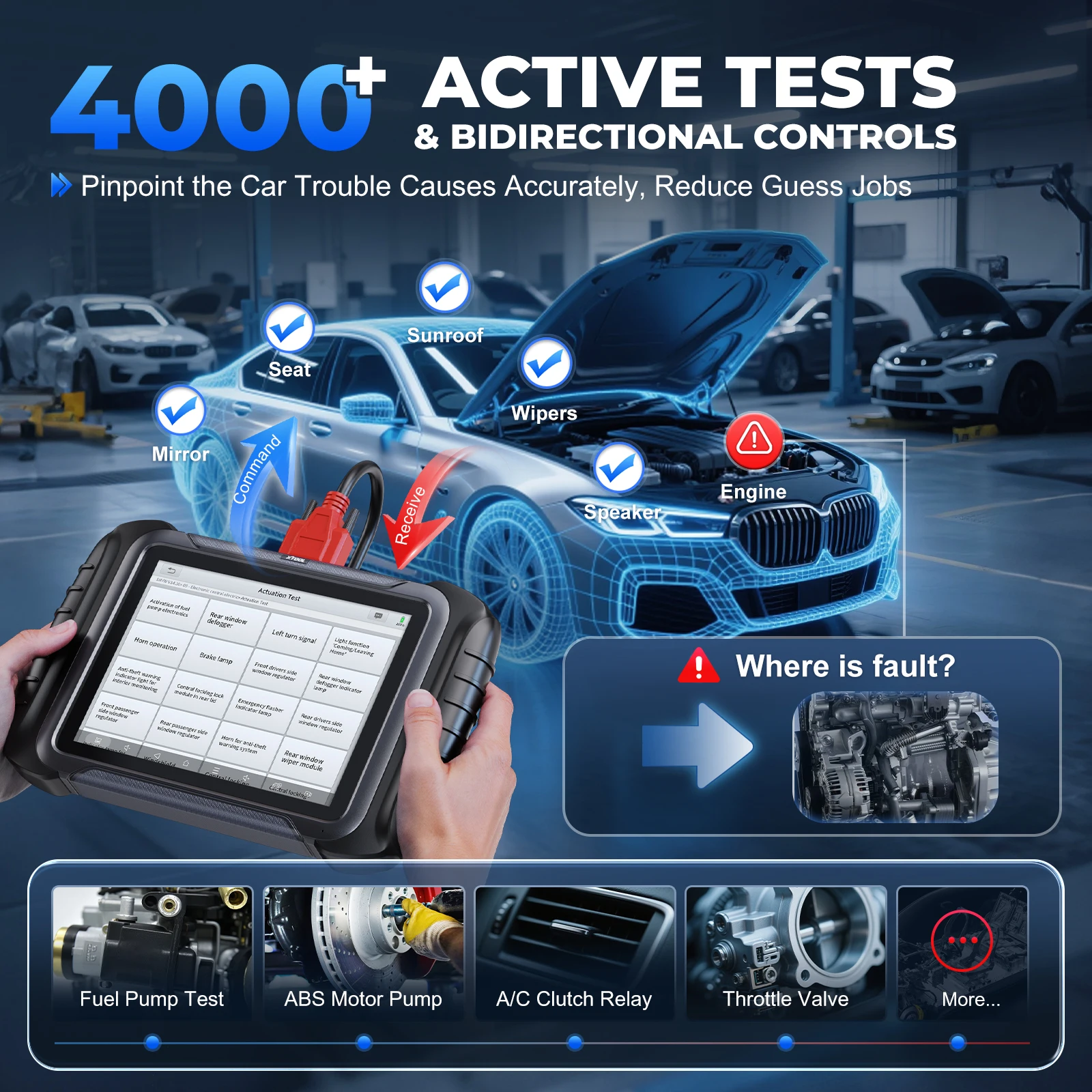 Português Brasil Xtool D8S V2.0 todos os ferramentas de diagnóstico do sistema scanner automotivo ecu codificação programação chave bidirecional obd2 42 + redefinição pk d8 Envie do Brasil - Image 5