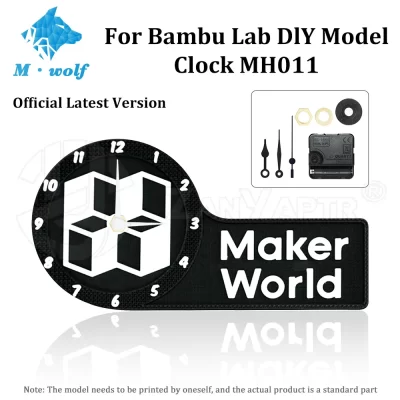Para relógio de laboratório bambu mh011, modelo de fornecimento de fabricante, kit de componentes de relógio de hardware 011 buambulab, impressão 3d, modelos criativos