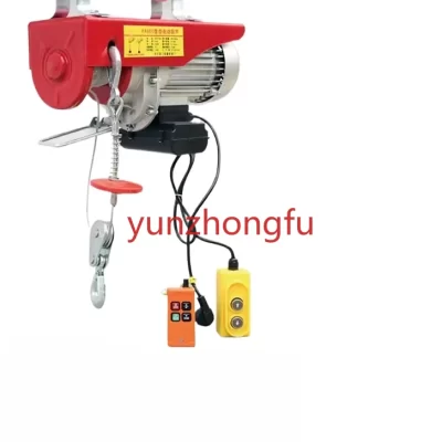Grua elétrica em miniatura 220V guindaste pequeno doméstico guindaste de elevação de guincho de 1/0,5 toneladas