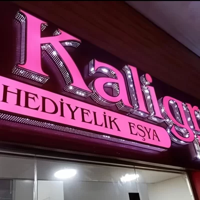 Iluminação de logotipo LED de metal externa personalizada, luzes de logotipo comercial de empresa personalizadas com letras 3D, sinais de nome comercial