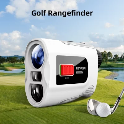 REVASRI Golf Rangefinder com Slope Switcher, Range Finder com Tira Magnética, Bandeira Pole Locking com Vibração de Pulso, 1000 Jardas, Novo