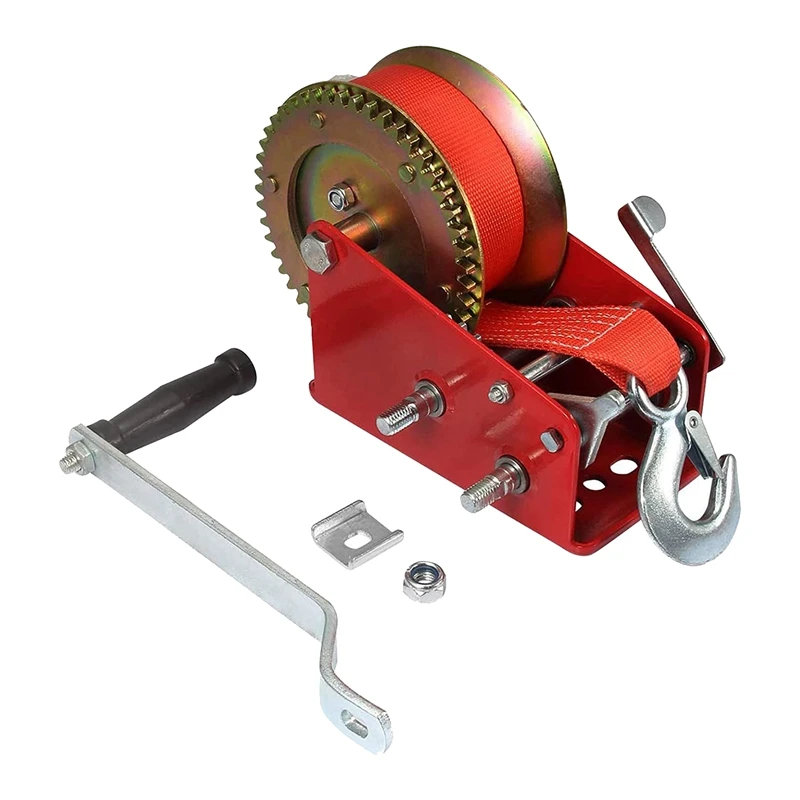 Heavy Duty Boat Winch, Trailer Hand Winch, Guincho manual com 10m e 32ft Strap, 3500lbs Capacidade