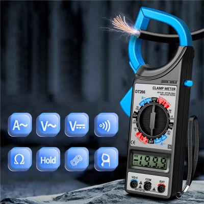 Medidor de braçadeira testador de tensão display lcd detector com design de mandíbula ferramentas eletricistas para tensão de corrente ac dc casa industrial