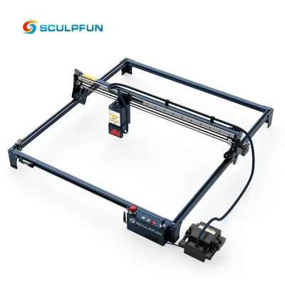 SCULPFUN Máquina De Gravação A Laser, S30 Ultra, 33W, 600*600mm, Cortador, Automático, Air Assist, Lente Substituível, Emergência, Bloqueio StopKey