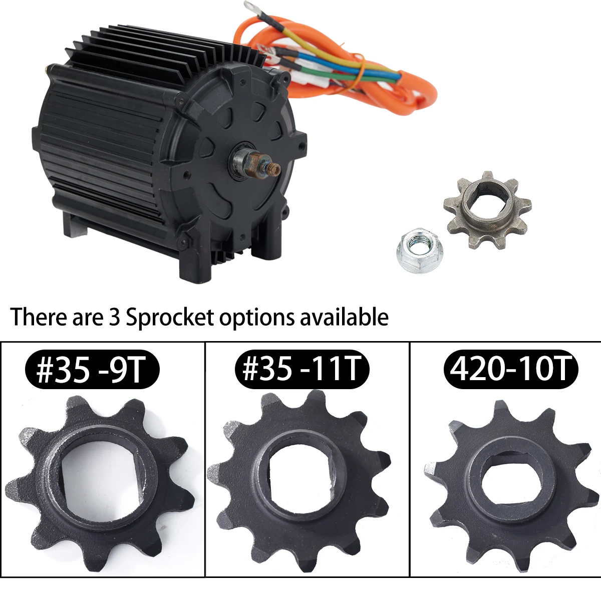Kunray KR5V Electric BLDC Motor Conversion Kits 72V 5000W Upgrade Motor Razor Push Scooter/Go Karts/Electric Motorcycle 80A-100A - Image 4