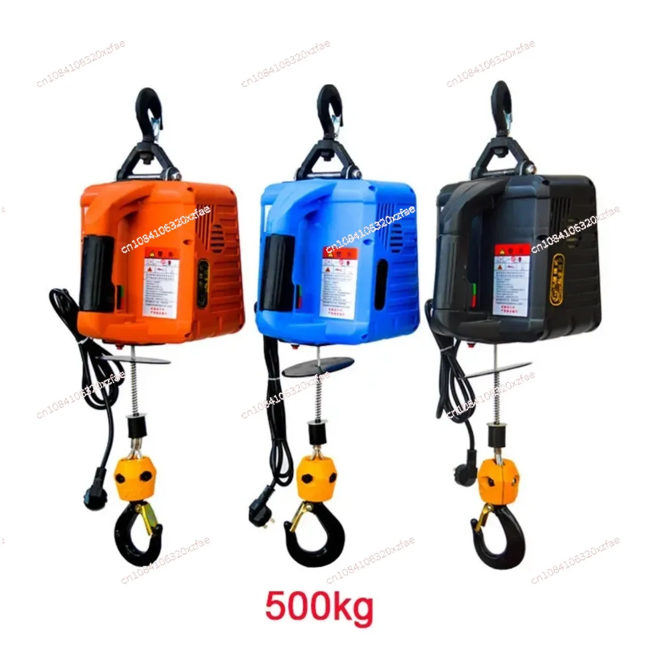 Grua de elevação da corda do fio do aço elétrico, guincho portátil, 220V, 500kg - Image 2