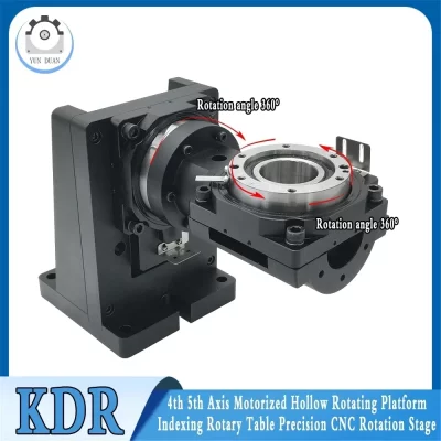 Precision 5th Axis Hollow Rotating Platform Indexing Rotary Table Angular Displacement R axis for Laser Welding CNC Router