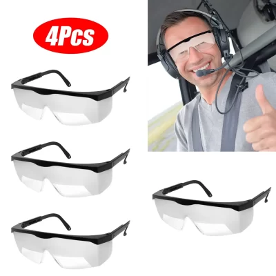 Óculos de segurança com moldura ajustável, View Limiting Nevoeiro Nuvem Eyewear, CE Certificado, IFR Formação Aviação Voo Goggles, óculos fosco