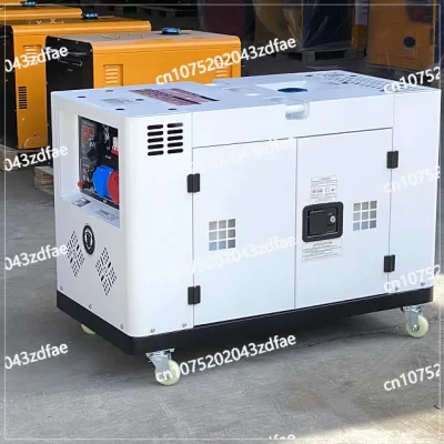 10kw 12kw 15kw 20kw Household 220v 380v Silent Type Diesel Generator Sets High Power Double Cylinder