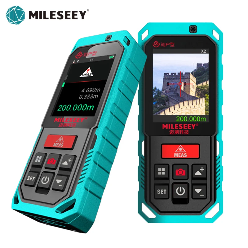 Mileseey-S2 Medidor de distância a laser ao ar livre, Rangefinder Bluetooth profissional, dispositivo de medição com câmera, qualquer 2 pontos, 200m - Image 2